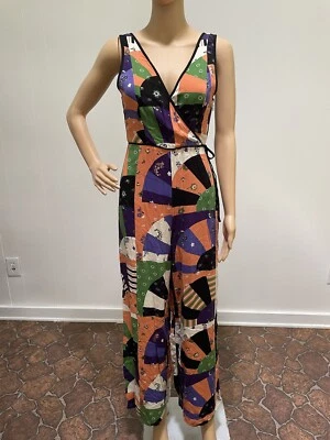 Mameluco Urban Outfitters patrón geométrico naranja, verde, púrpura, negro - talla 2 Foto 1 de 4