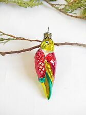 Christmas Glass Ornament Parrot Xmas tree Decoration New Year Vintage USSR