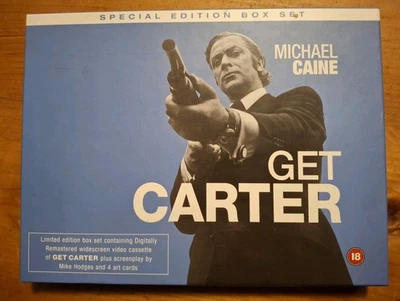 Get Carter Limited Edition Box Set + Screenplay & 4 Art Cards VHS Never Played - Image 1 of 4