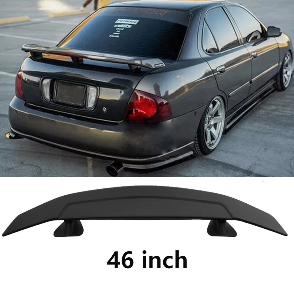 For Nissan Sentra Sedan 46" Rear Trunk Spoiler Lip Racing GT Style Wing Matte Foto 1 de 4
