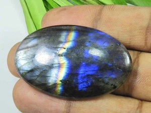 30X45MM Natural Labradorite Multi Purple Oval Cabochon Loose Gemstone 78Cts. H64 - Bild 1 von 9