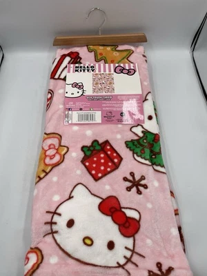 NEW Sanrio Hello Kitty Holiday Christmas Tree Silk Touch Throw Blanket 40x50 - Image 1 of 4