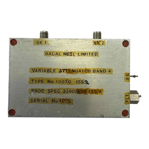 10050 Racal Mesl Koaxial Variable Dämpfungsglied SMA 0-50db 0-1V Band 4 2000-4000Mhz - Bild 1 von 1