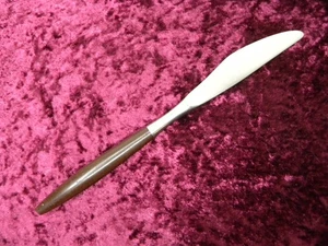 HEL1 Dinner Knife Brown Composite Handle Hearthside Stainless Japan VERY FINE - Picture 1 of 3