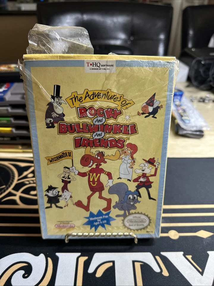 The Adventures of Rocky Bullwinkle and Friends (Nintendo NES) completo na caixa 💎 - Imagem 1 de 4