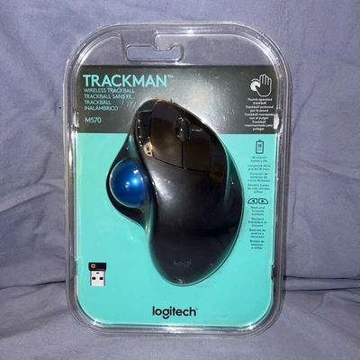 Logitech M570 Wireless Trackball Mouse – Ergonomic Design NEW SEALED  - Image 1 of 3
