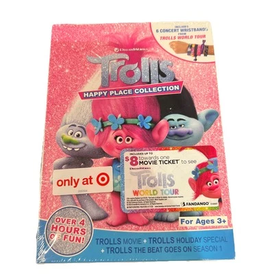 TROLLS DVD + Holiday Special + Beat Goes On Season 1 + 6 Wristbands - Image 1 of 2