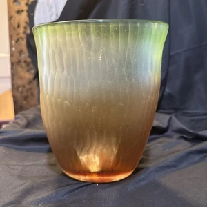 murano seguso Battuto facettierte zweifarbige Vase 9 Zoll - Bild 1 von 14
