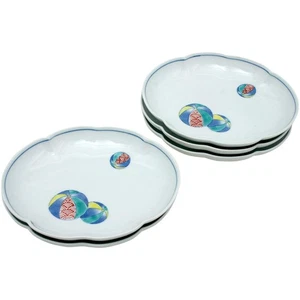 Arita ware Kazan kiln Balloon Wooden Plate Set 52636 - Picture 1 of 4