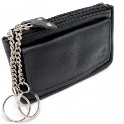 Safekeepers Schlüsseletui groß Leder 2 Reißverschluss Damen Herren...