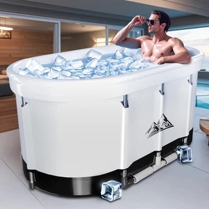 XL 130 Gal Ice Bath Tub for Cold Plunge,2025 Large Oval Ice Bath Tubs for Ath... - Picture 1 of 7