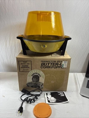Vtg Hamilton Beach Butter Up Popcorn Popper Model 500 w/Box, Cord & Booklet - Image 1 of 4
