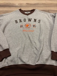Vintage Cleveland Brown Lee Sport Tag V Neck Pullover Sweatshirt Herren Gr. XL - Bild 1 von 5