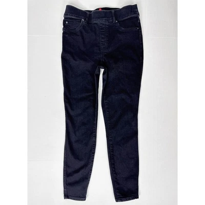 SPANX Skinny Jeans Medium Pull On Jeggings Black Denim High Rise Stretch - Image 1 of 4