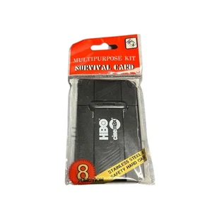 Vintage HBO CINEMAX Multipurpose Kit Survival Card 8 Functions TV Swag NOS - Picture 1 of 9