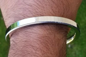 Brazalete de acero inoxidable Kara Singh Kaur Khalsa Punjabi borde de corte Sikh Kada V16U - Imagen 1 de 10