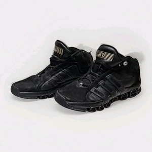 Vintage ADIDAS A3 SuperStar Bounce Size 12 Shoe Black Leather - Picture 1 of 24