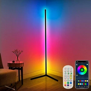 Lampada Da Terra LED, 165Cm Piantana Lampada RGB Dimmerabile Con Telecomando E B - Foto 1 di 11