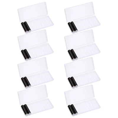 Caja de almacenamiento organizadora de baterías, 10 pilas AAA estuche de almacenamiento transparente soporte 8 piezas Foto 1 de 4