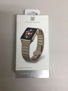 Platinum - Link Stainless Steel Band for Apple Watch38mm - Matte gold - Photo 1 sur 4