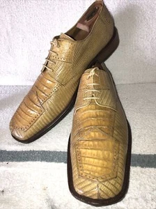 EUC DAVID EDEN Original Crocodile & Teju Lizard Oxford Luxus Herrenschuhe Größe 13M - Bild 1 von 14