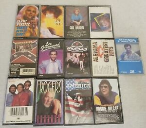 Lot of 13 Assorted COUNTRY CASSETTES HANK WILLIAMS KENNY ROGERS CONWAY TWITTY