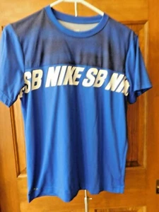 Nike Shirt Boys Blue Short Sleeve Dri-fit Shirt Size Large - Picture 1 of 7
