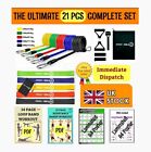 RESISTANCE BAND X5 +  5 LOOP BAND+ 2 POSTERS+ 33 page PDF WORKOUT GUIDE (21 PCs)