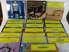 KONVOLUT SCHALLPLATTEN DEUTSCHE GRAMMOPHON HERBERT VON KARAJAN + BILDBAND TOP