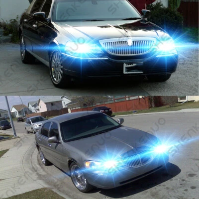 For LINCOLN Town Car 1990-2002 Combo 8000K 9007 LED Headligh High/Low Beam Bulbs - Image 1 of 4