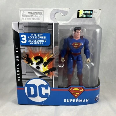 DC Comics SUPERMAN Heroes Unite Toys 4-inch Action Figure 1st Editions - Image 1 of 4