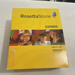 Rosetta Stone Spanish Espanol Level 1 & 2 CDs Version 3, No headphones - Picture 1 of 4