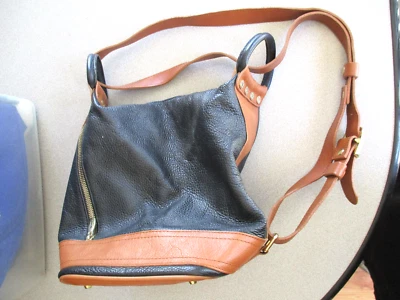 Valentina шагреневой черный кожаный рюкзак наплечная сумка Hobo Дамская сумка ведро слинга - Изображение 1 из 4