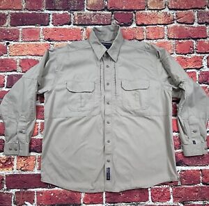 5.11 Tactical Series 72157 Mens Size XL Work Shirt  Khaki Long Sleeve Vented