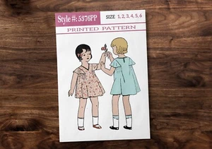Pictorial Pattern 5376 Sewing Pattern Dress with Capelets - Child 1/2/3/4/5/6 - Picture 1 of 4