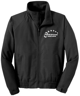 5-Star Rideshare Driver economy jacket, REFLECTIVE logo fleece lining - Image 1 of 4