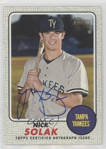 2017 Topps Heritage Minor League Edition Real One Gray /25 Nick Solak Auto