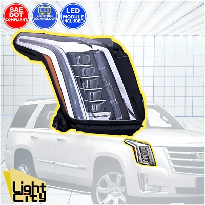 [FULL LED] For 2015-2020 Cadillac Escalade Passenger Side Headlight Assembly RH - Image 1 of 4
