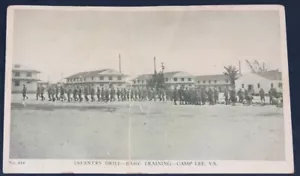 Infantry Drill, Basic Training, Camp Lee, VA Postcard 1942 - Picture 1 of 2