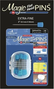 Taylor Seville Magic Flat Head Extra Fine Pins 2" (0.5mm x 50mm) 50 Pins - Picture 1 of 6