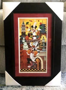 DISNEY FINE ART A WORLD OF FLAVOR MICKEY DONALD GOOFY EPCOT LITHOGRAPH ROGERSON - Picture 1 of 5