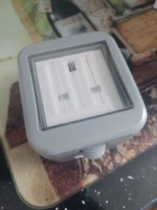 Wetterfest Outdoor 13A 1 Gang Ungeschaltet Stecker Buchse IP55 Garten Außeneinsatz - Bild 1 von 1