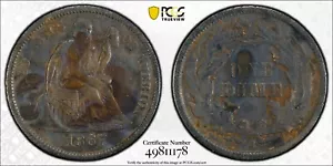 1867 S 10C Seated Liberty One Dime PCGS Genuino Daño Ambiental XF Detalles - Imagen 1 de 11