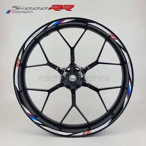 Adesivi cerchioni decalcomanie ruota moto S1000 RR per BMW S1000RR strisce laminate - Foto 1 di 3