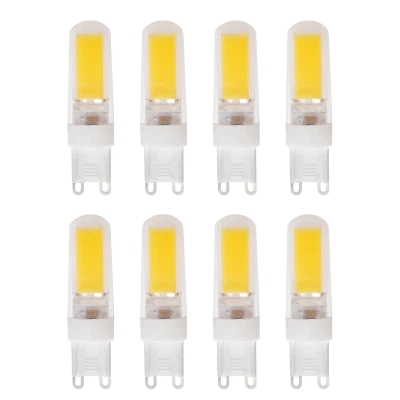10 Pack LED Light bulb G9 3W AC 110V-130V Warm White 2609 COB LED chips JC Bulb - Image 1 of 3