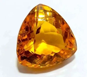 Wonderful Natural Yellow Topaz Loose 7-8Ct Trillion Shape Certified Gemstone - Picture 1 of 5