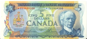 Canada 1972 $5 Five Dollars Replacement Note GEM UNC Only 160,000 Printed Rare - Picture 1 of 2