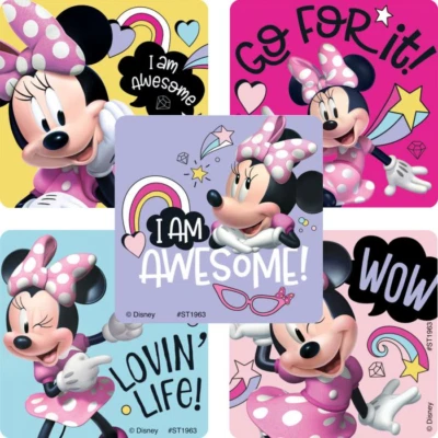 Pegatinas Minnie Mouse x 5 - Minnie Mouse Fiesta de Cumpleaños Favores Botín Impresionante Foto 1 de 4