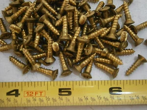 Wood Screws #5 x 1/2 Phillips Oval Head Brass Lot of 50 #2616 - Picture 1 of 1