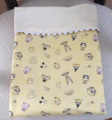Looney Tunes婴儿毯 婴儿毯 婴儿毛毯黄色。 32X40 — 第 1/4 张图片